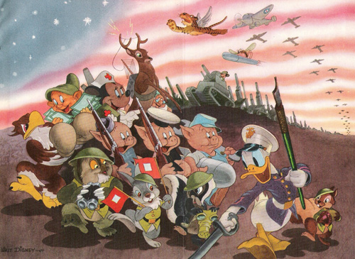 Disney volunteer army illustration for Coronet magazine